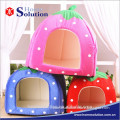Strawberry shaped cute pet bed for dogs,dog houses luxury design